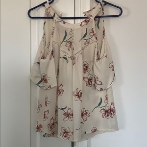 Cream/Beige Off/Open Shoulder with floral